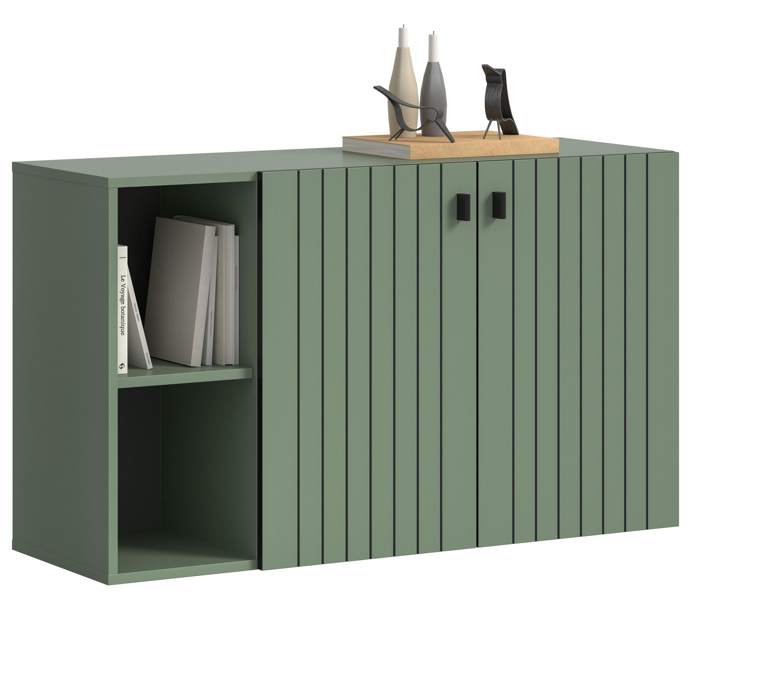 Homes & Jones Schuhschrank Dunkelgrün 106x63x37 cm