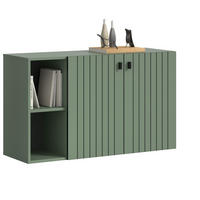 SCHUHSCHRANK Luv (B/H/T: ca. 106/63/37 cm) in Smoke Green/Smoke Green - Dunkelgrün, Holzwerkstoff (106/63/37cm)