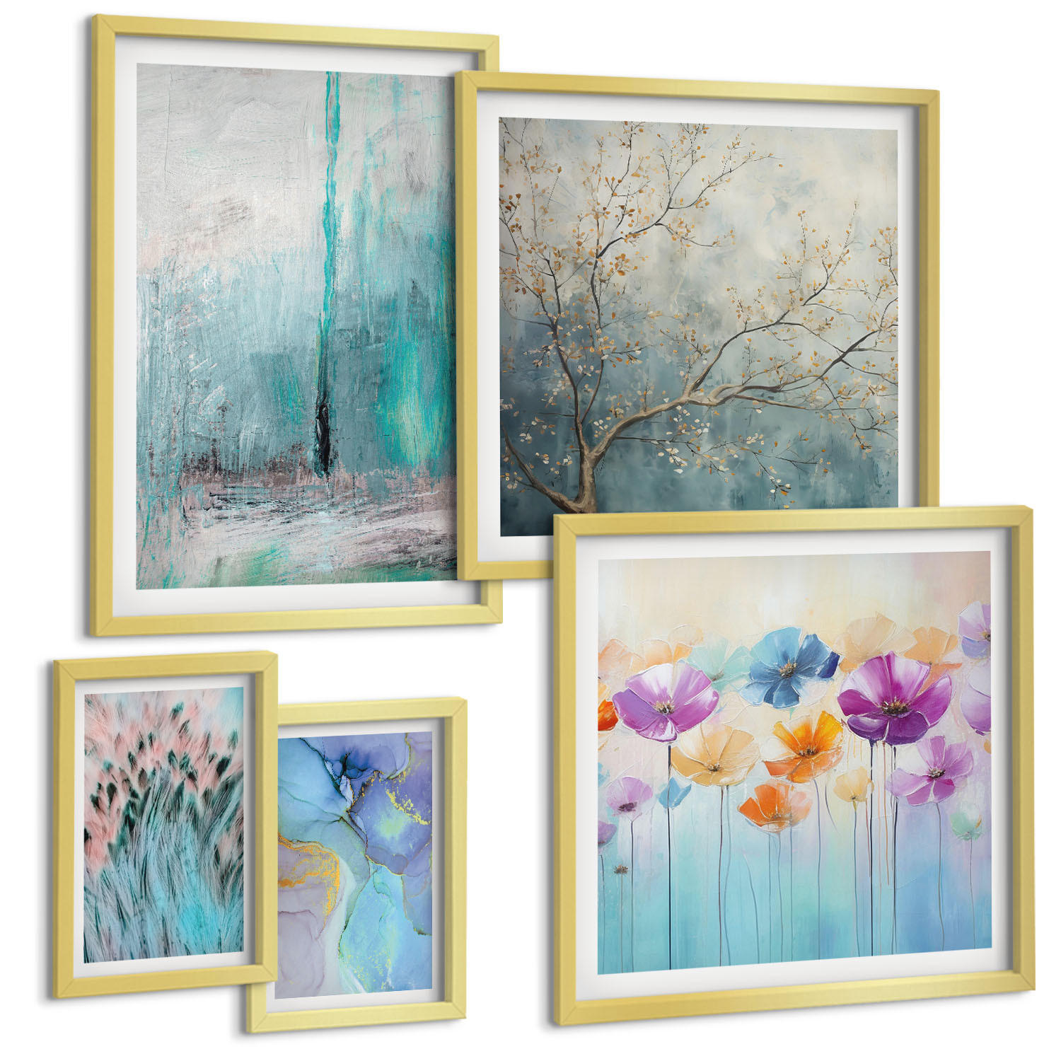 Tulup Bilder Gold 40x60 cm