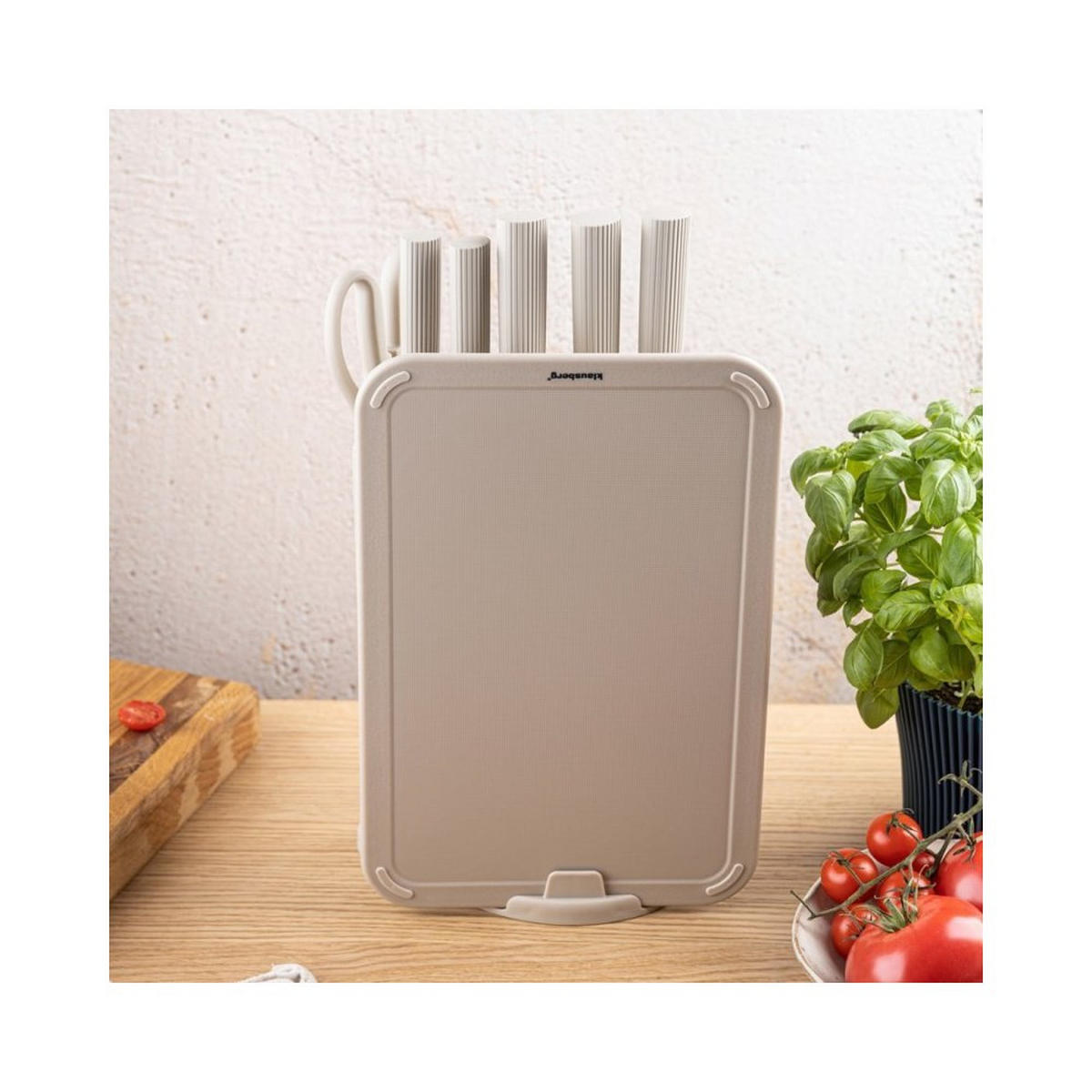 MESSERSET Beige 35/10/35 cm 63937 - Beige, Metall - Klausberg 