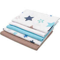 SPUCKTÜCHER, 5er-Set, 70x70 cm, 100% Baumwolle, farblich sortiert - Multicolor, Textil (70/70cm) - Zollner