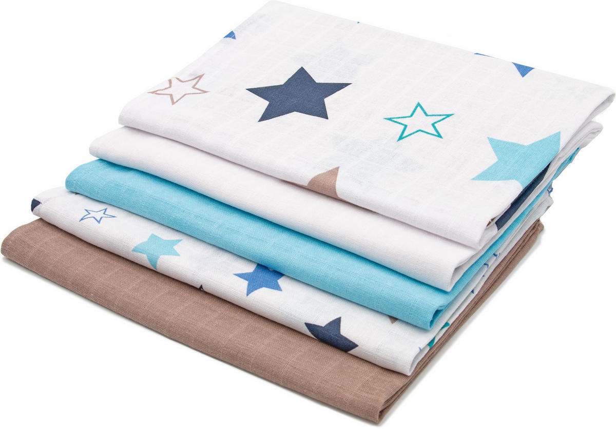 SPUCKTÜCHER, 5er-Set, 70x70 cm, 100% Baumwolle, farblich sortiert - Multicolor, Textil (70/70cm) - Zollner