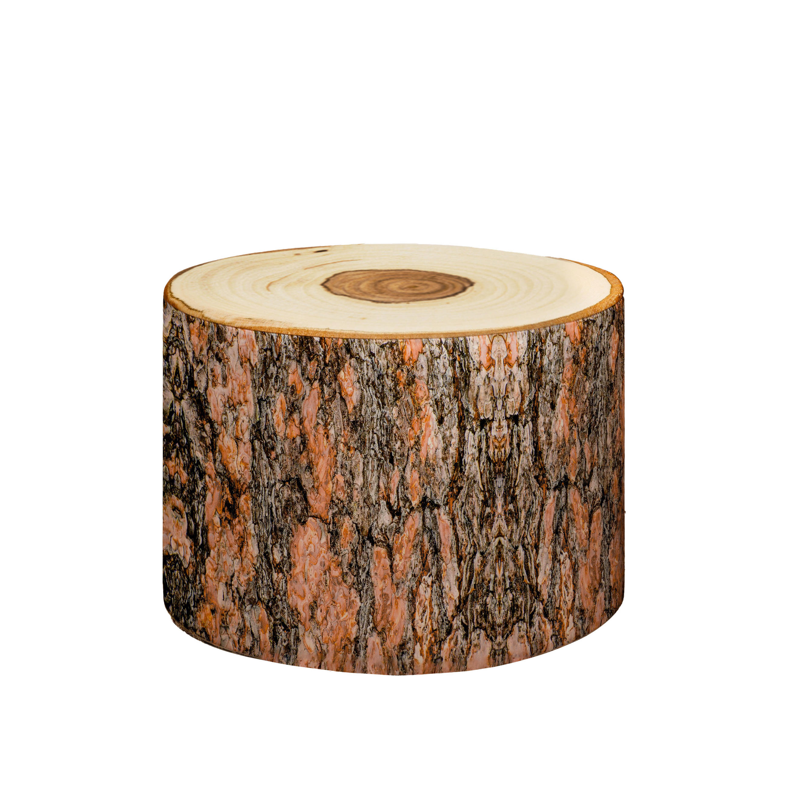 POUF Baummuster 1 Stück Braun - Braun, Textil (48/40.6/60.9cm) - Vercart