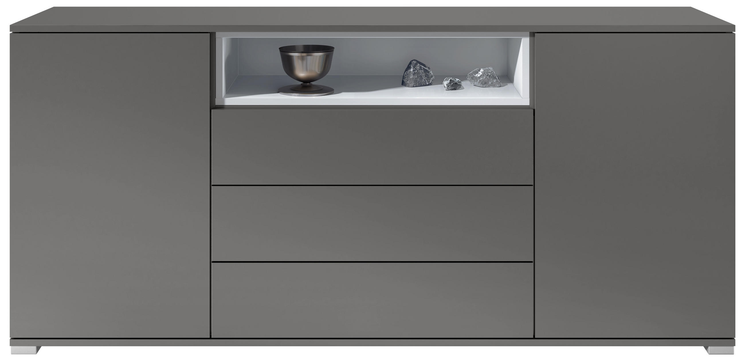 SIDEBOARD Skadu Weiß matt - Weiß, Holzwerkstoff (166.5/75.5/35cm) - Vladon