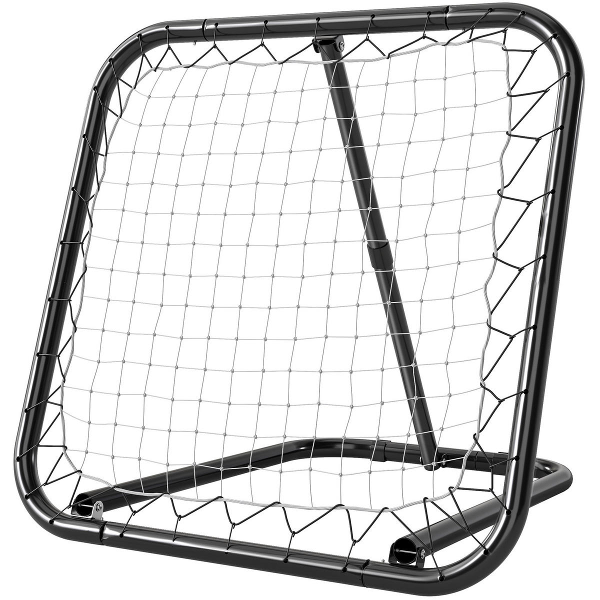 REBOUNDER für Fussball DE-10405 78x84 cm, 5-fach verstellbar Weiß - Schwarz, Metall (84/78cm) - ComfortXL