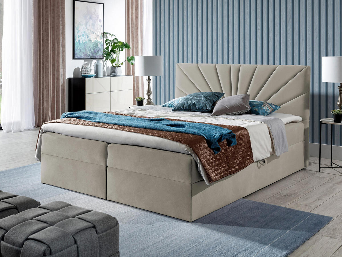 BOXBETT Top 4 - Beige, Holz (180/200cm) - MIRJAN24