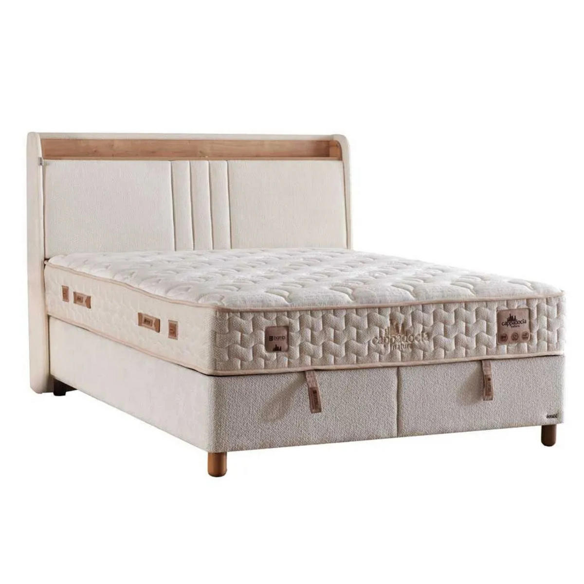 BOXBETT Capadocia Set 160x200 - Beige, Holz (160/200cm) - Gowoll