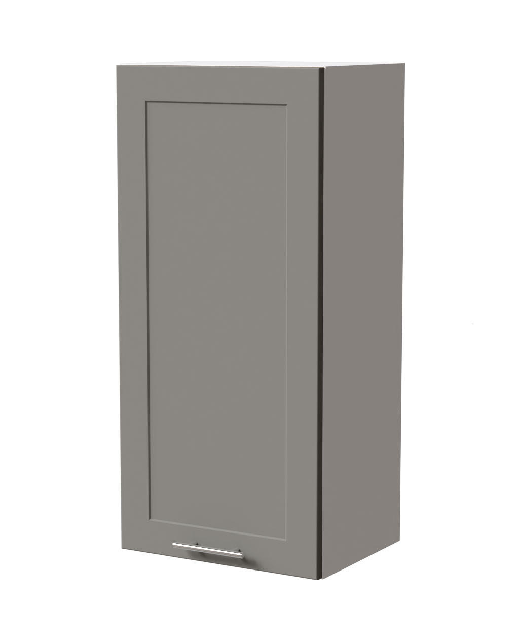 HÄNGESCHRANK Oslo W4/45 Weiß / Dust Grey Matt 45 / 32,5 / 96cm - Weiß/Grau, Holz/Holzwerkstoff (45/96/32.5cm) - Feldmann-Wohnen