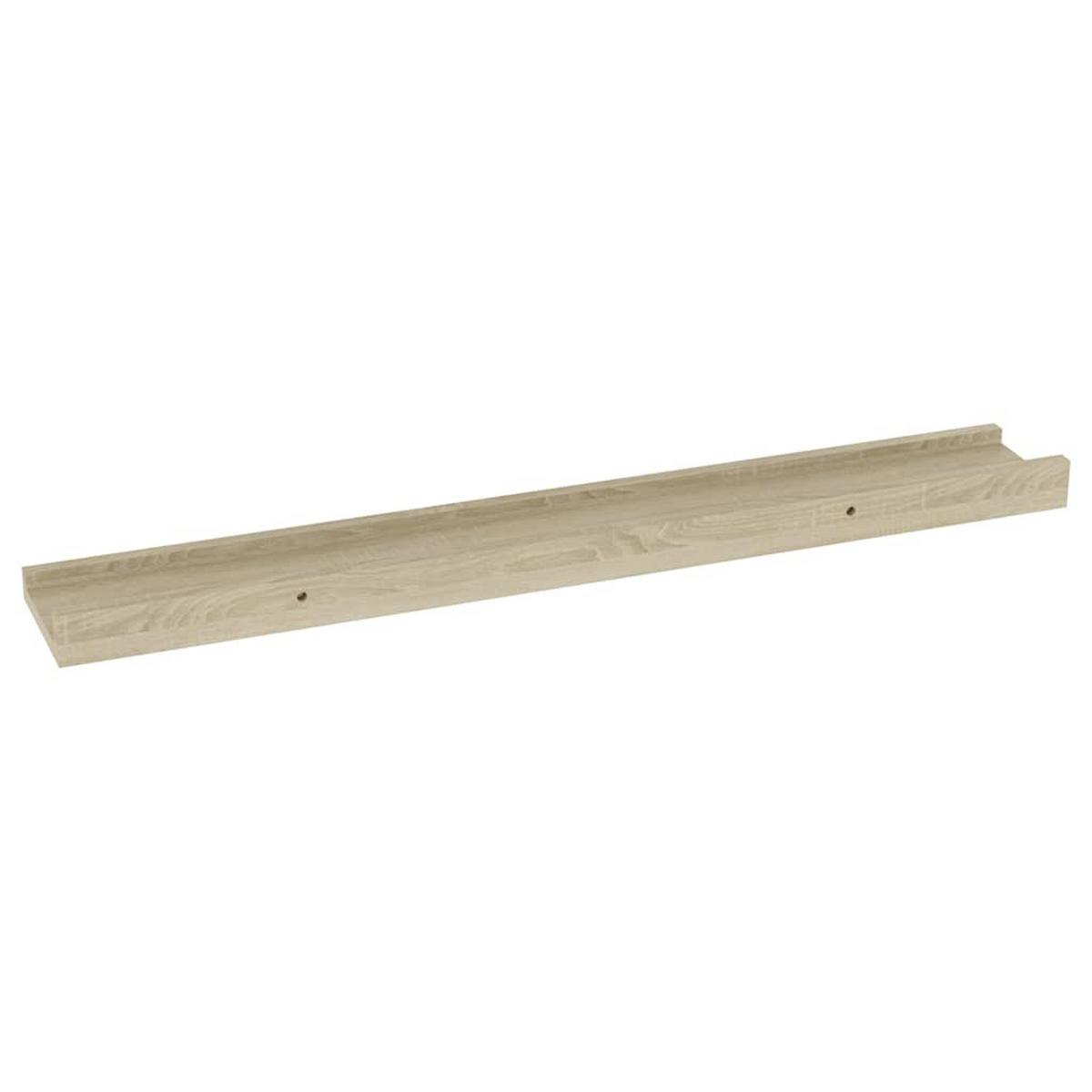 WANDREGALSET 2-teilig 60/9/3 cm aus MDF Sonoma-Eiche Max. Belastbarkeit 5 KG - Sonoma Eiche, Holzwerkstoff (60/3/9cm) - vidaXL