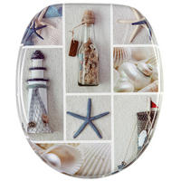 WC-SITZ mit Absenkautomatik Meeresbrise - Blau, Holzwerkstoff (38/6/47cm) - Sanilo