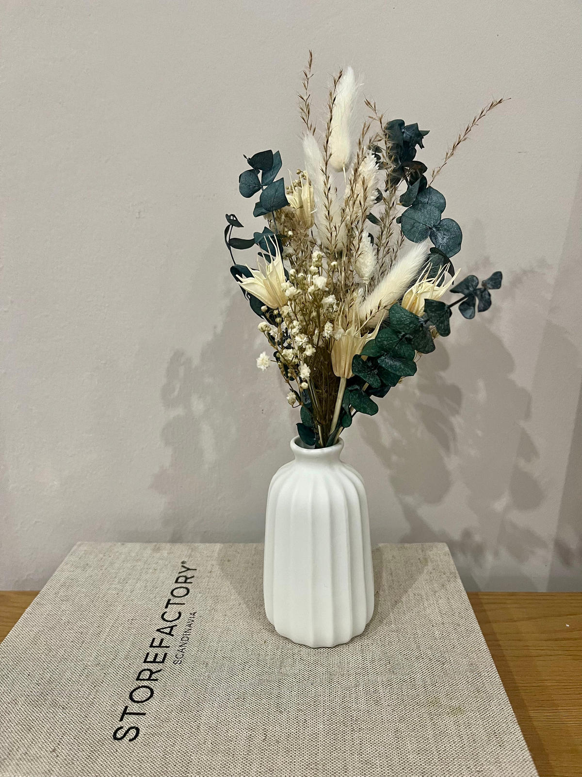 TROCKENBLUMENSTRAUSS Mini Greeny - grün - Grün, Naturmaterialien (30cm) - Lykke & You