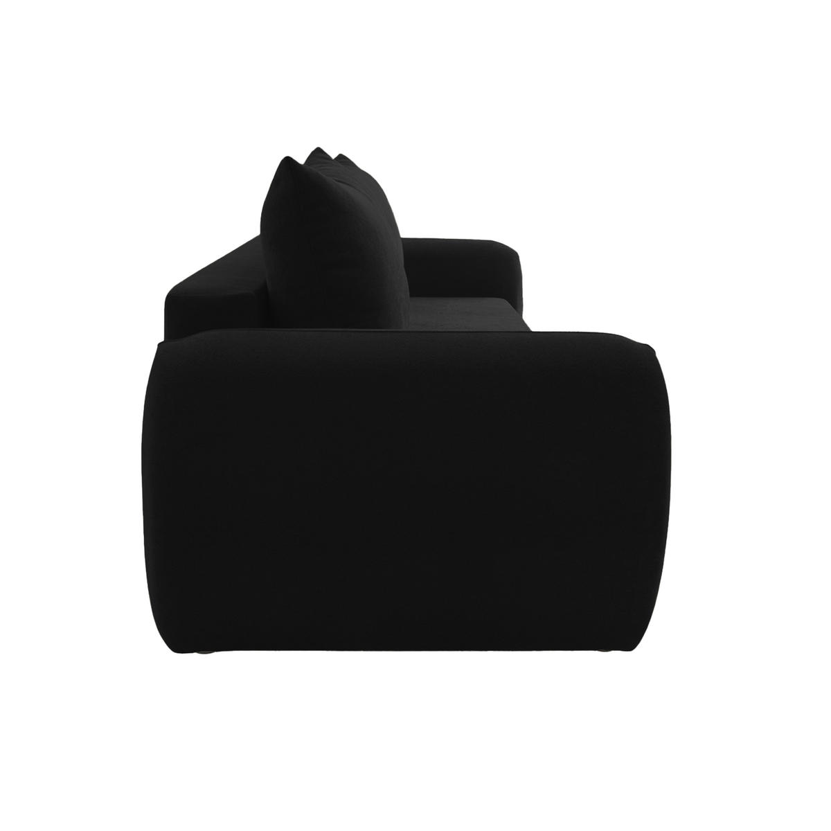 SOFA MUNDUK mit Schlaffunktion, Schwarz - Schwarz, Textil (250/98/100cm) - Fedve