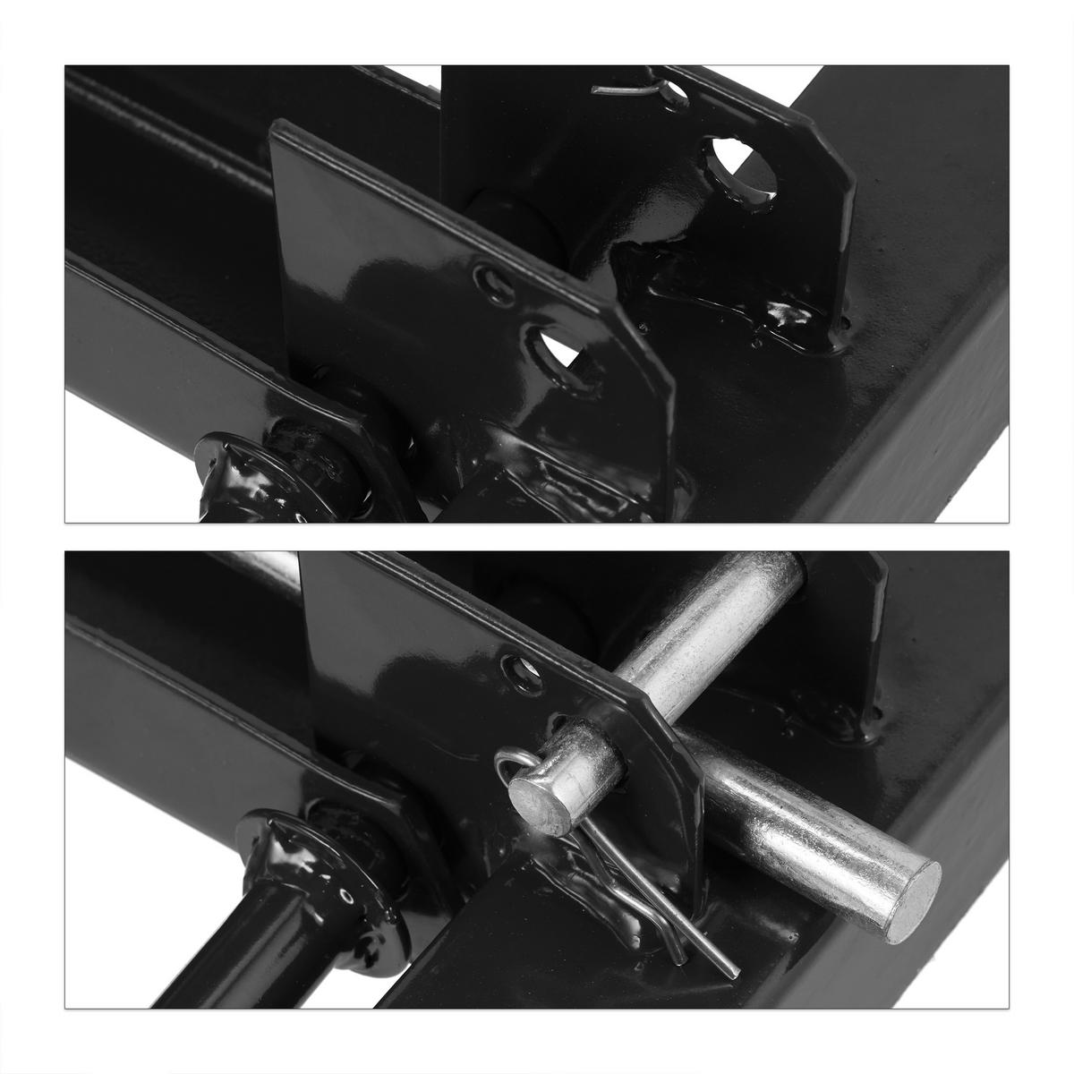 HEBEVORRICHTUNG Rasentraktor - Schwarz, Metall (160/130/60cm) - Relaxdays
