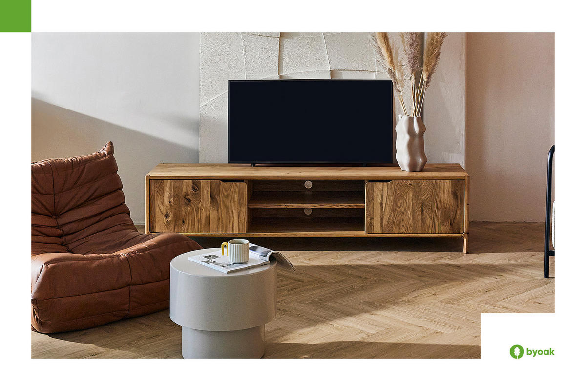 TV-SCHRANK PAUL Wildeiche - Wildeiche, Holz (200/48/50cm) - byoak