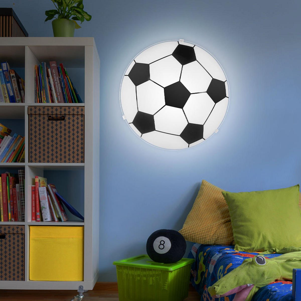LED DECKENLEUCHTE Metall Schwarz Weiß - Weiß, Metall (25/25/8cm) - Globo Lighting