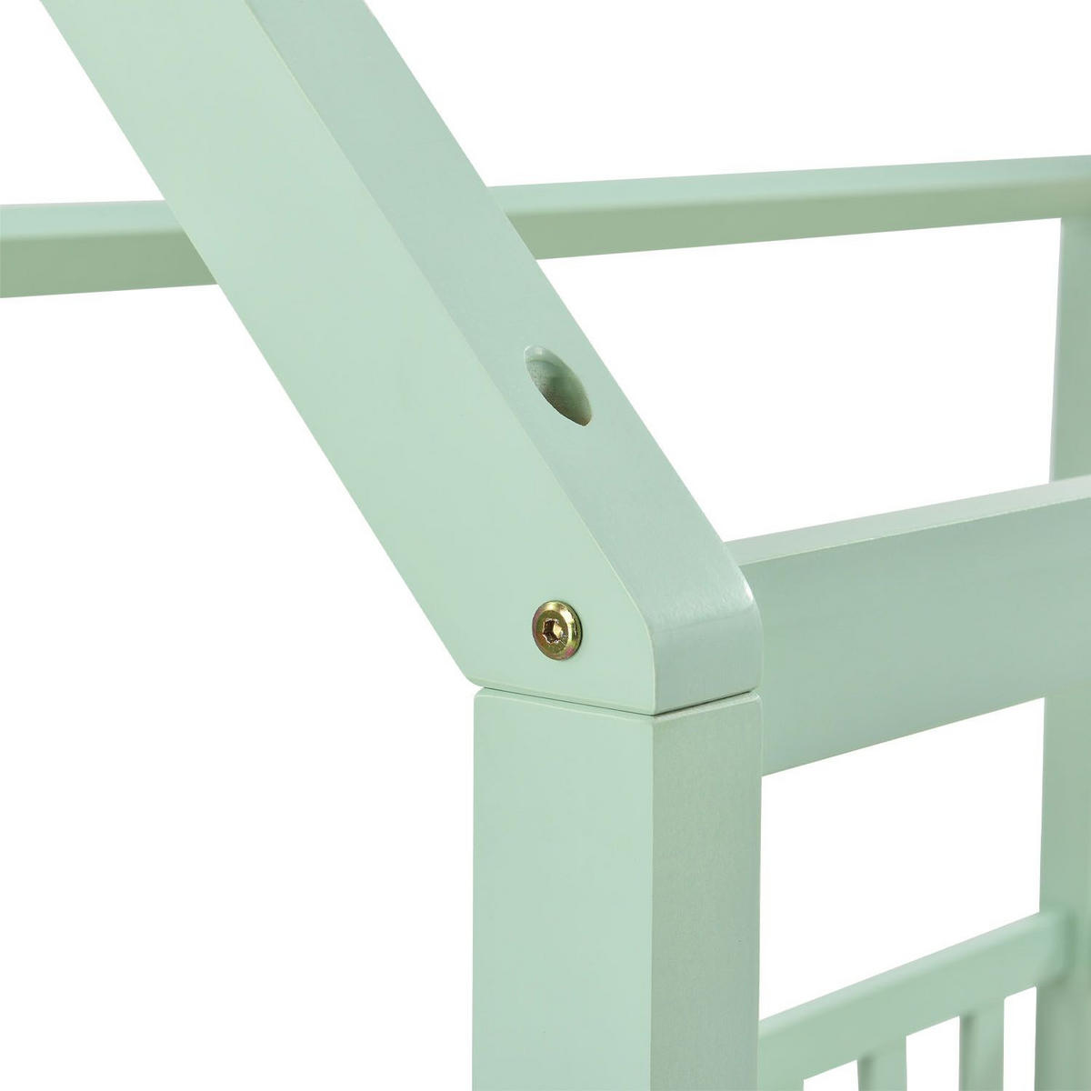 KINDERBETT Marli mint 80x160 cm - Mintgrün, Holz (80/160cm) - Juskys