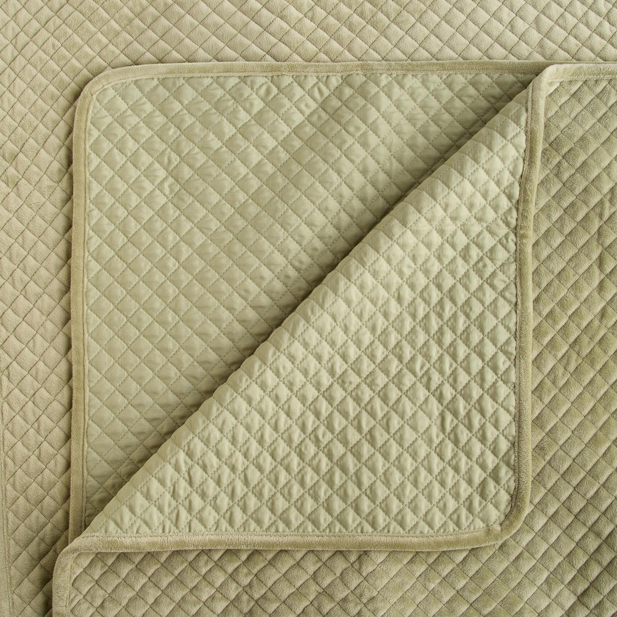 TAGESDECKE Plums - Hellgrün, Textil (200/220cm) - home&you