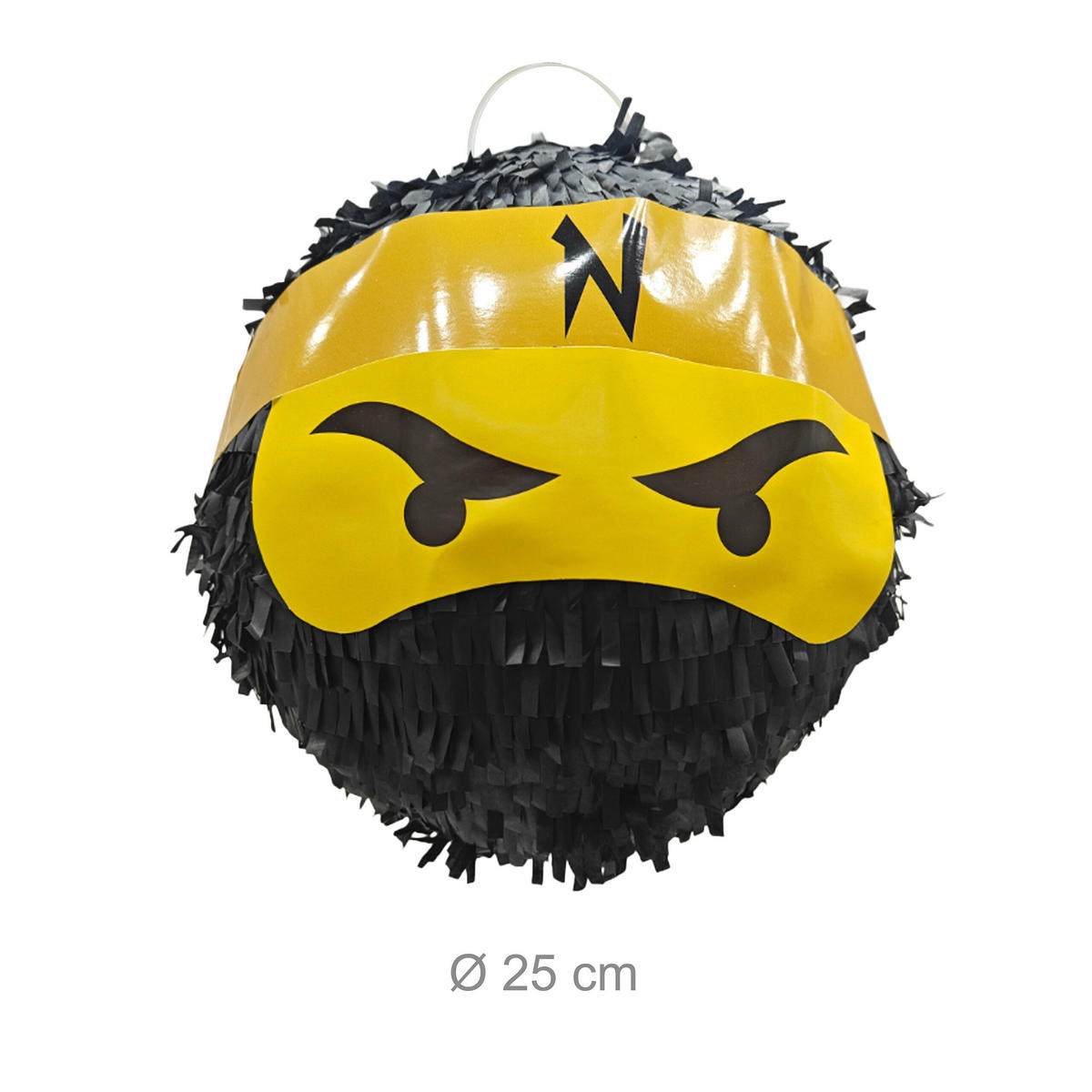 PINATA - Schwarz, Papier/Wellpappe (25/25/25cm) - Relaxdays