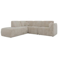 ROHOVÁ SEDAČKA NOARA 5M L Béžová Manšester - Vľavo - čierna/béžová, textil/plast (244/267cm) - MKS