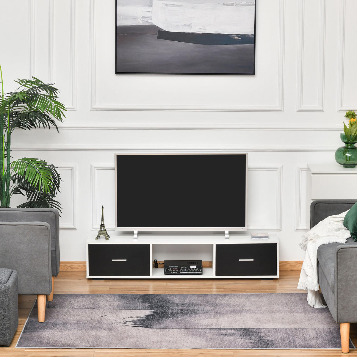 TV-MÖBEL Multicolor 1 Stück - Multicolor, Holzwerkstoff (140/32/30cm) - GiPP