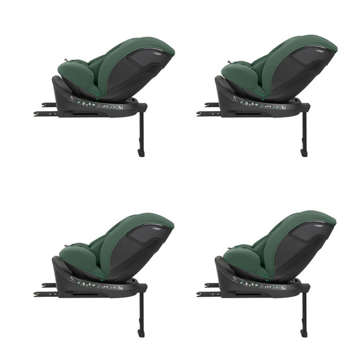 KINDERSITZ i-Orbit i-Size dunkelgrau (40-150cm) Gruppe 0+/1/2/3 Isofix Stützbein - Schwarz, Kunststoff (45/82/51cm) - Kikka boo