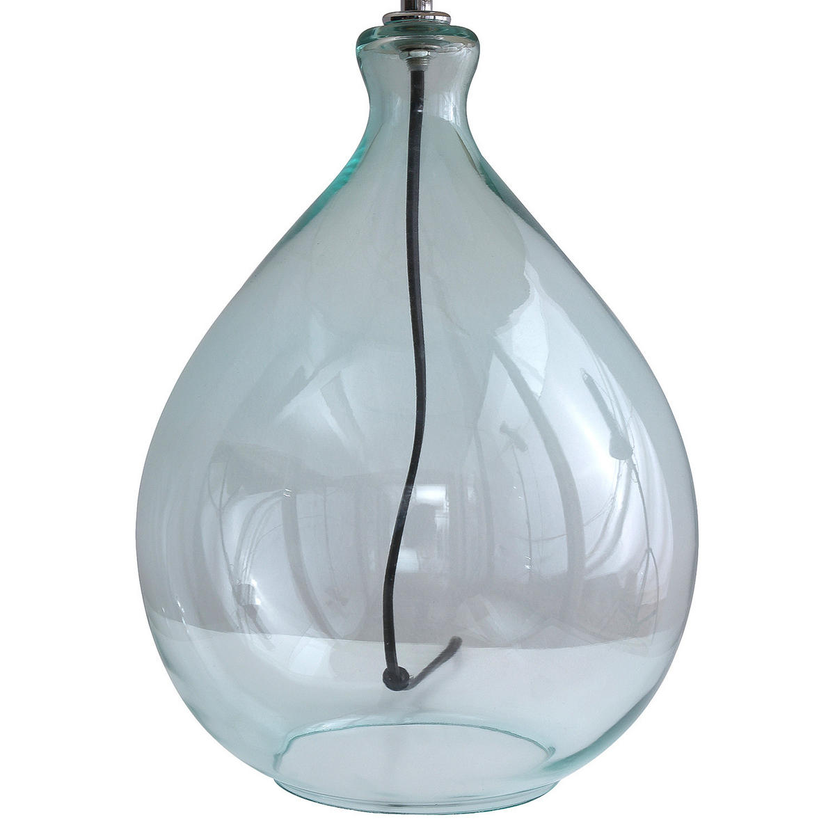 TISCHLEUCHTE - 1-flammig - Hellbraun, Glas/Textil (30/30/54cm) - home24
