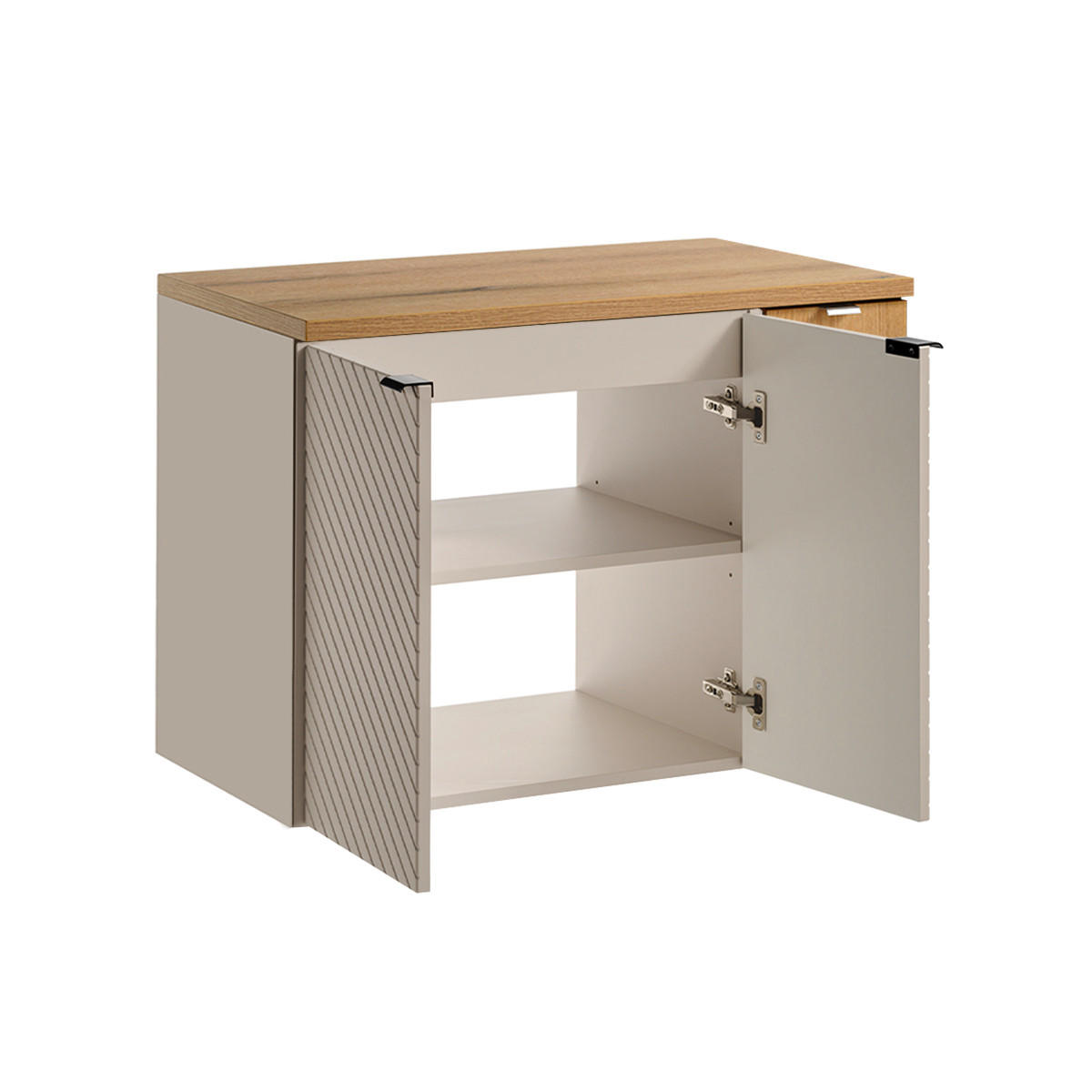 WASCHTISCHUNTERSCHRANK 80cm Manoa Kaschmir - Holz - Beige, Holzwerkstoff (80/59/40cm) - Petits-meubles
