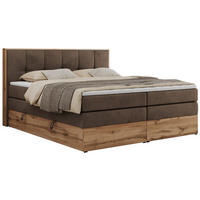 BOXSPRINGBETT ALBERO 1 KING 120/200 Braun Velvet - H3 - Braun, Holz/Textil (120/200cm) - MKS