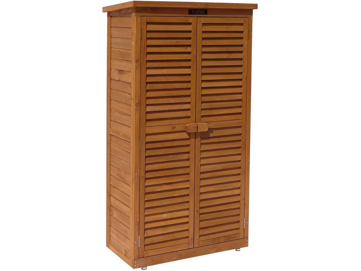 GARTENSCHRANK - GARTENTRUHE space Braun - Braun, Holz (46/160/87cm) - Habitat Garten