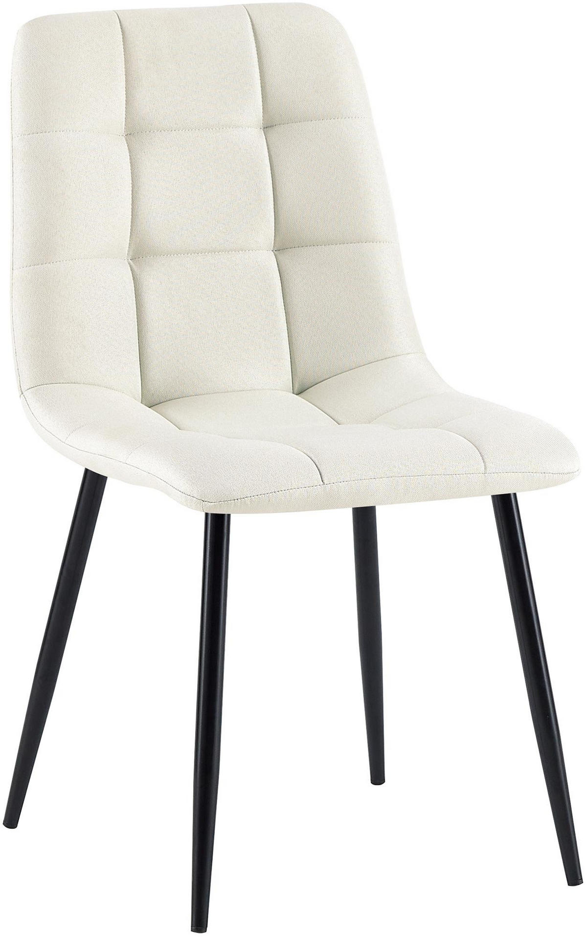 STUHL Stoff Creme - Creme/Schwarz, Textil/Metall (45/84/55cm) - CLP