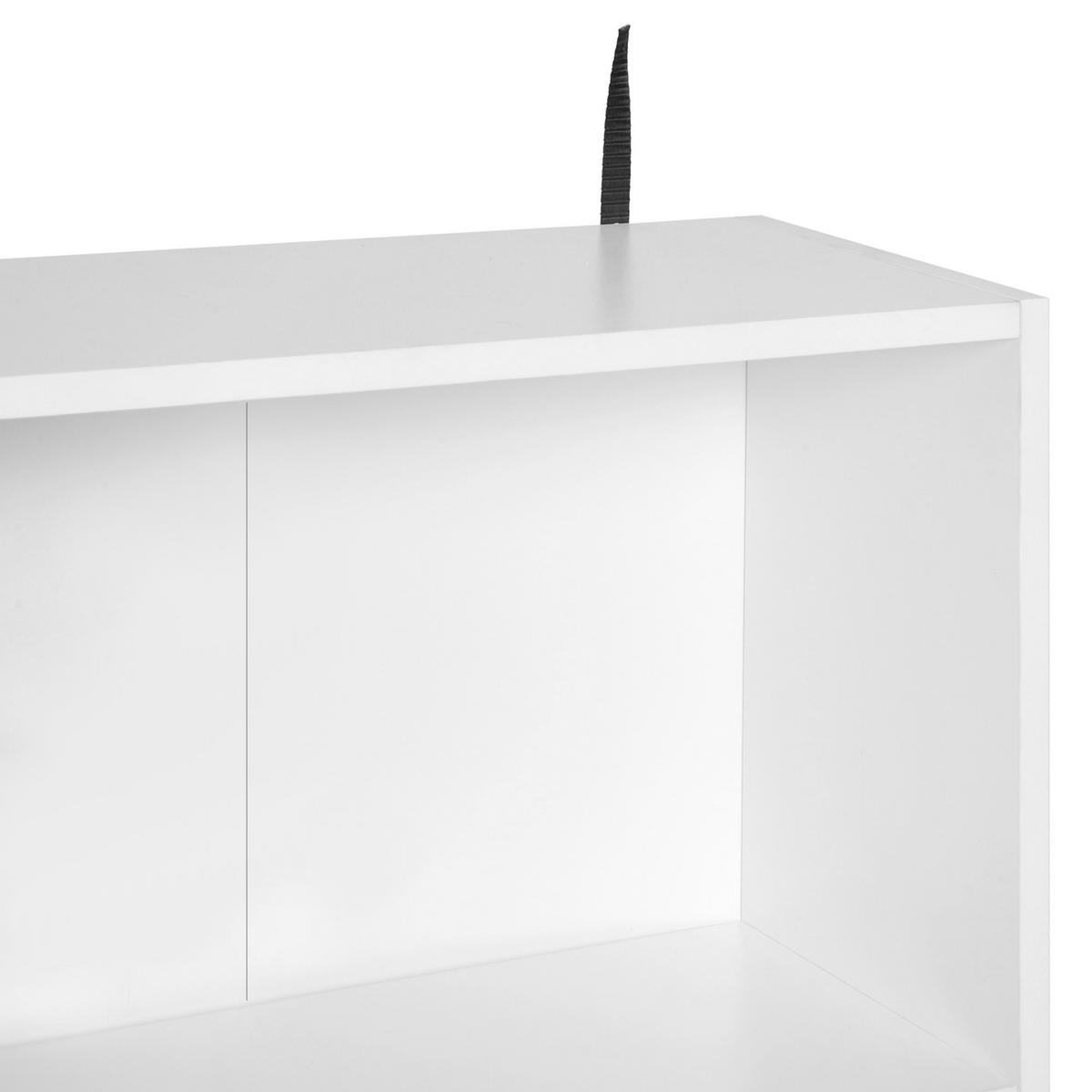 AKTENREGAL DE-14395 skandinavisch mit Schrankfach Weiß - Weiß, Holzwerkstoff (235/123/80cm) - ComfortXL