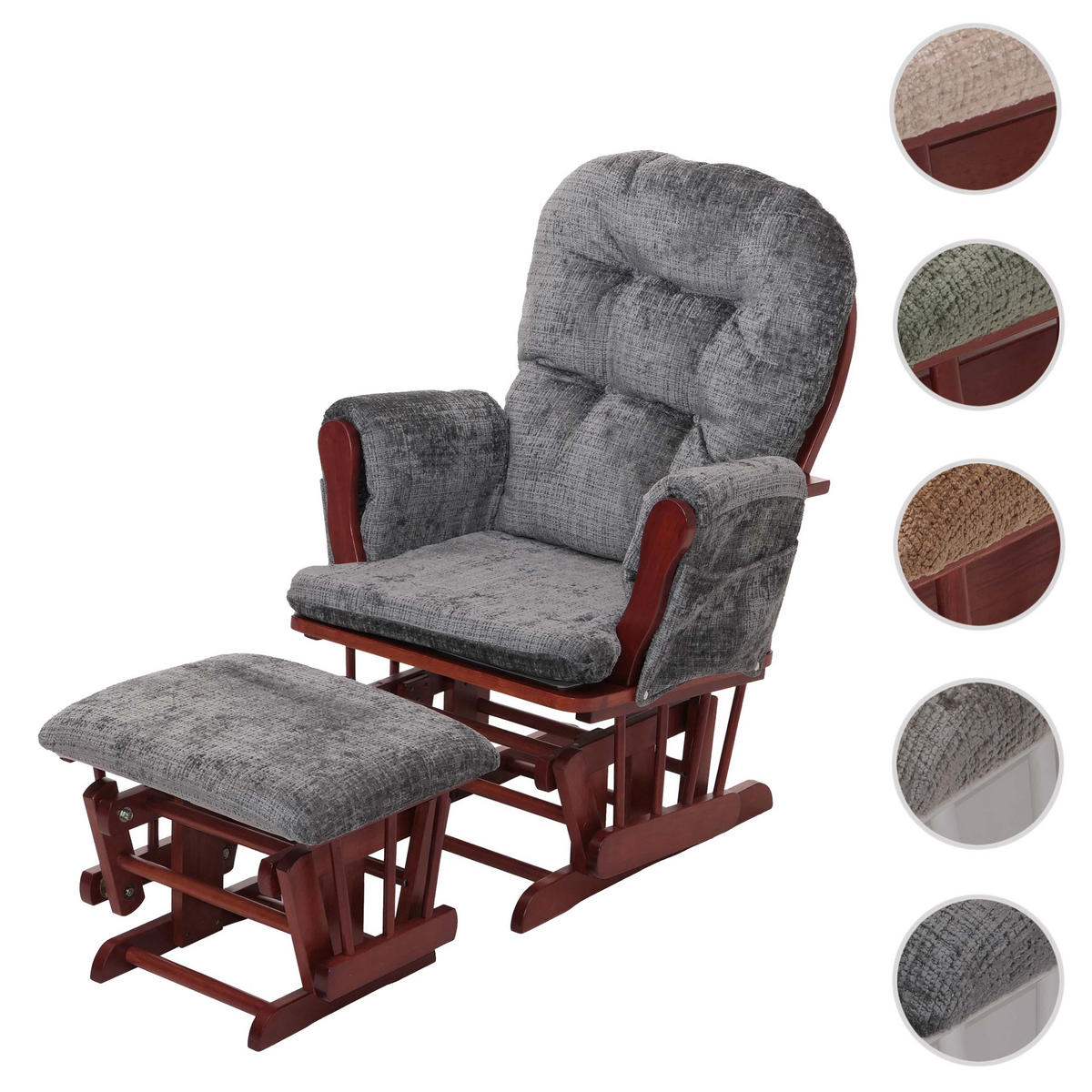 RELAXSESSEL Grau, Braun - Braun/Grau, Textil (75/100/71cm) - MCW