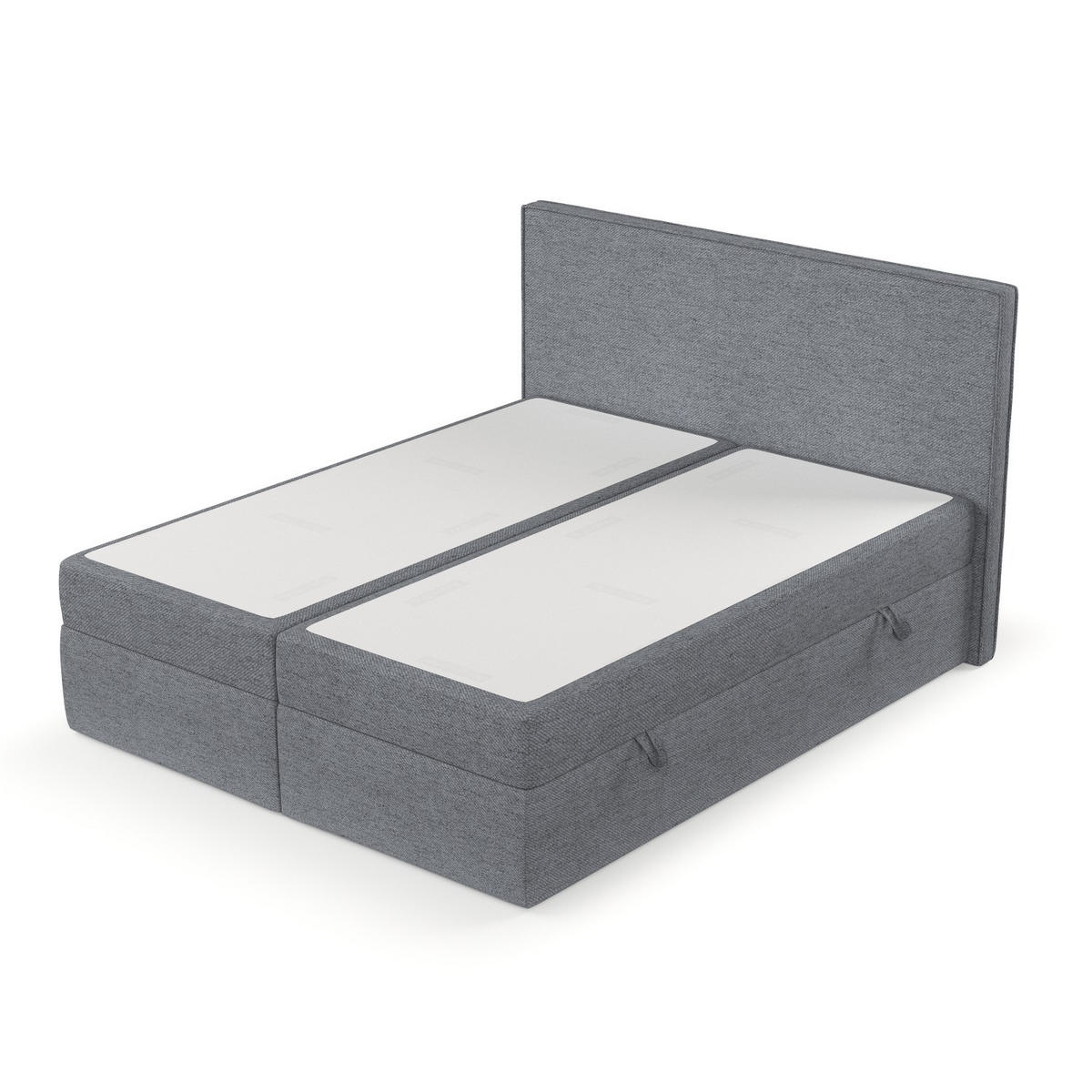 BOXBETT Nuvia 180/200 cm Grau im Neve Stoff - Schwarz/Grau, Holz/Holzwerkstoff (180/200cm) - AltaBeds