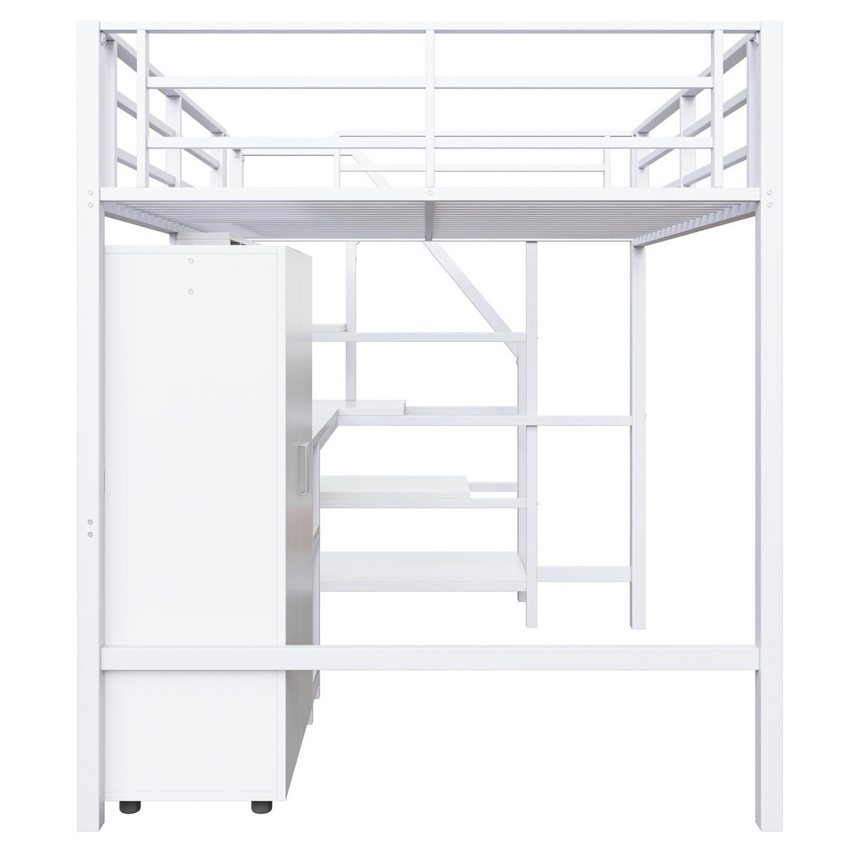 HOCHBETT 140/200 cm Weiß - Weiß, Metall - Raumix