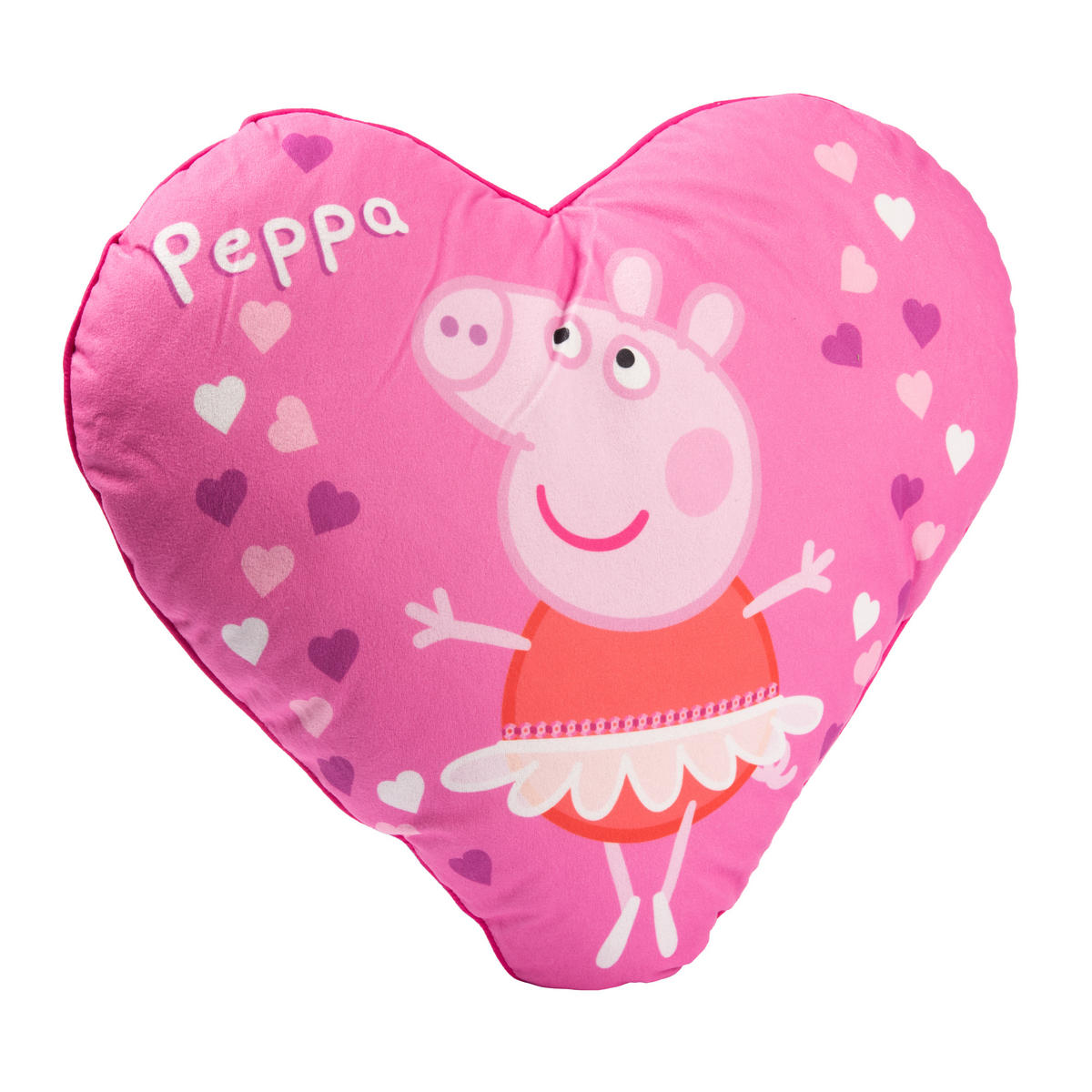 KINDERKISSEN Peppa Wutz Plüsch Herz Pink 45 x 45 cm - Pink, Textil (45/45cm) - United Labels