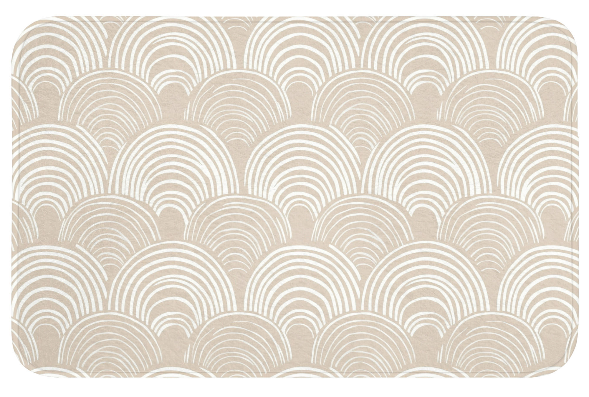 WC PŘEDLOŽKA Vlny - Textura - Béžová 80x50 cm - kašmírová, textil/plast (80/1cm) - OnlyWow