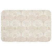 WC PŘEDLOŽKA Vlny - Textura - Béžová 80x50 cm - kašmírová, textil/plast (80/1cm) - OnlyWow