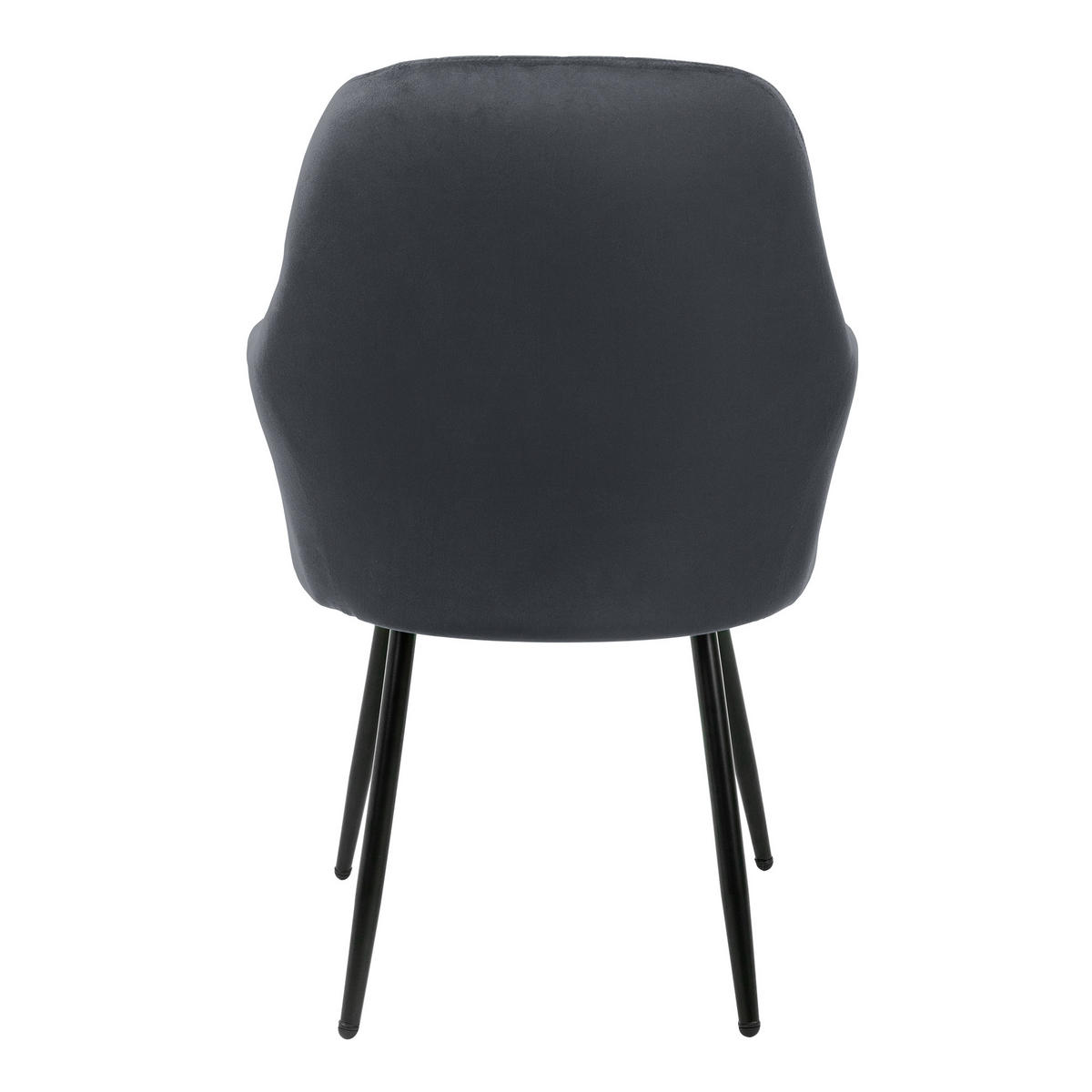 STUHL Samt grau - Grau, Metall (60/84/58cm) - ML-DESIGN