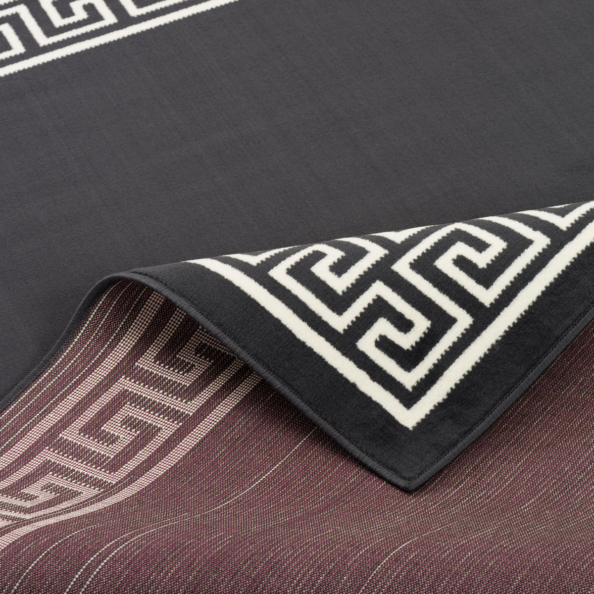 TEPPICH TRENDLINE RÖMISCH BORDÜRE - Anthrazit, Textil (140/200cm) - Pergamon