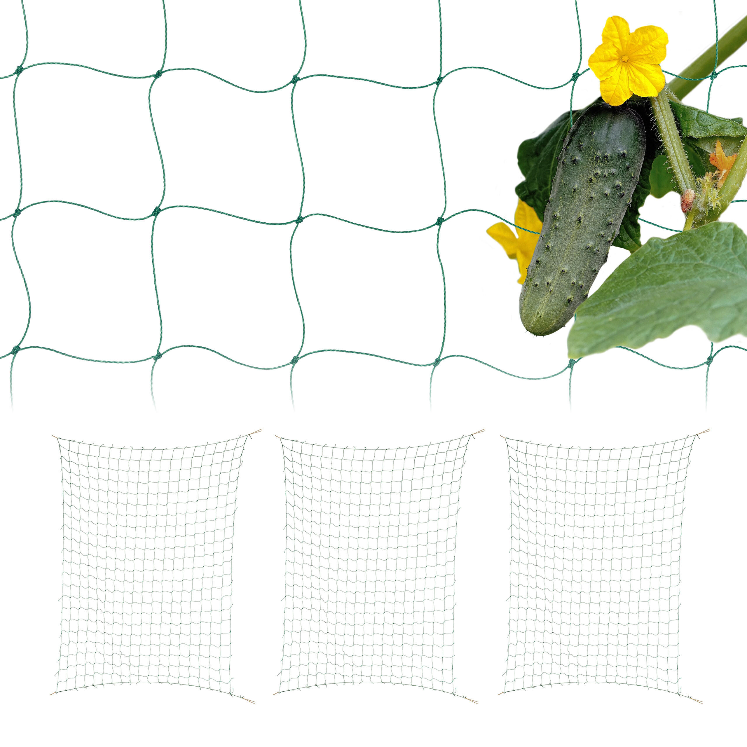 4xRANKNETZ - Grün, Kunststoff (350/200/0.3cm) - Relaxdays