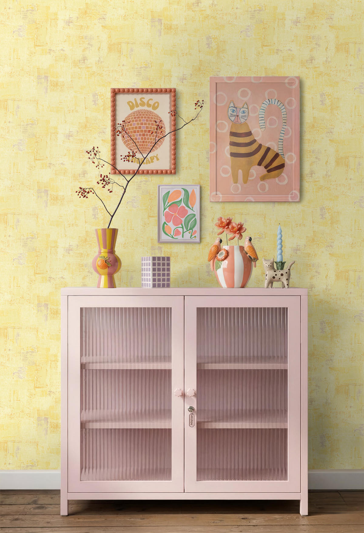 TAPETE mit malerischem Effekt 50 x 900 cm - Gelb, Papier (50/900cm) - ESTAhome