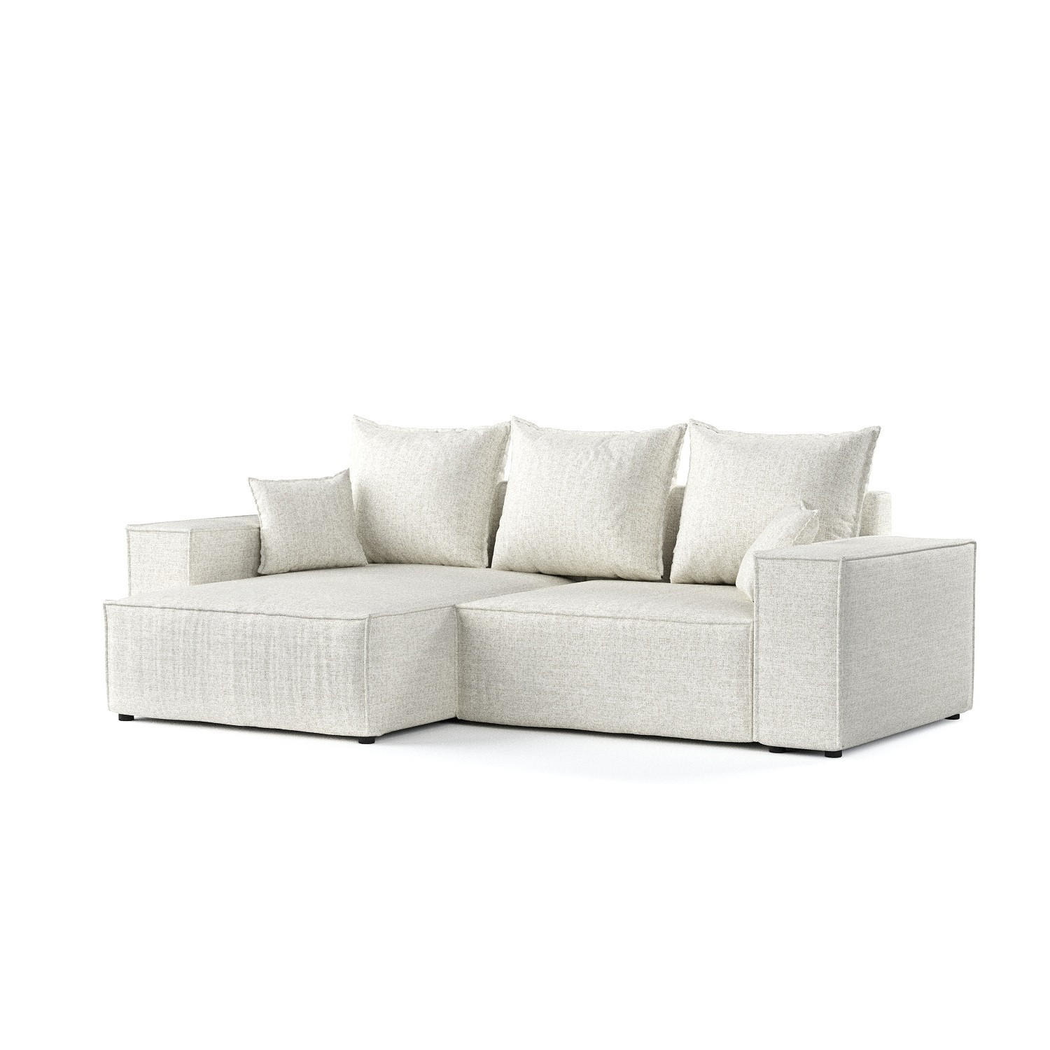 AltaBeds ROHOVÁ SEDAČKA SENSO, textil, Světle béžová