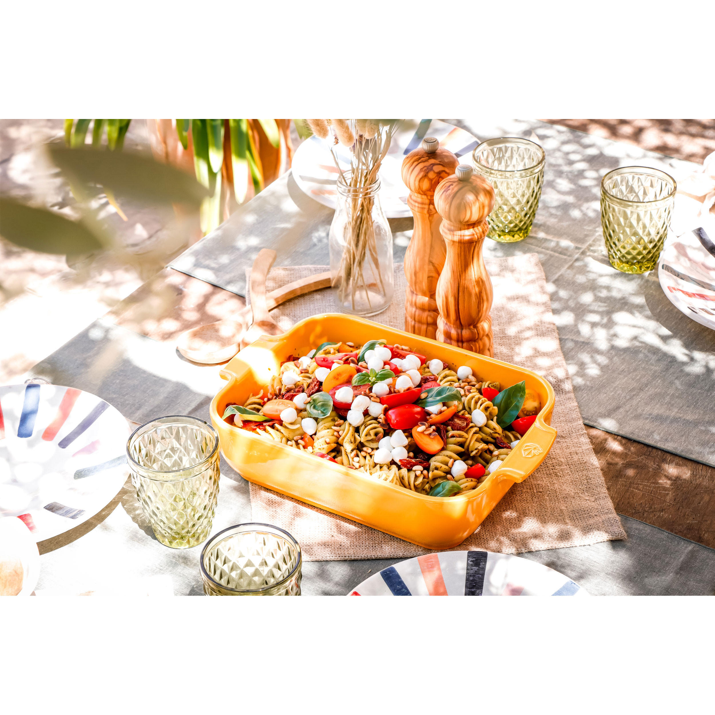 AUFLAUFFORM Keramik Appolia 40cm Rechteckig Safrangelb Spülmaschinenfest - Gelb, Keramik (27.2/40/8.3cm) - PEUGEOT