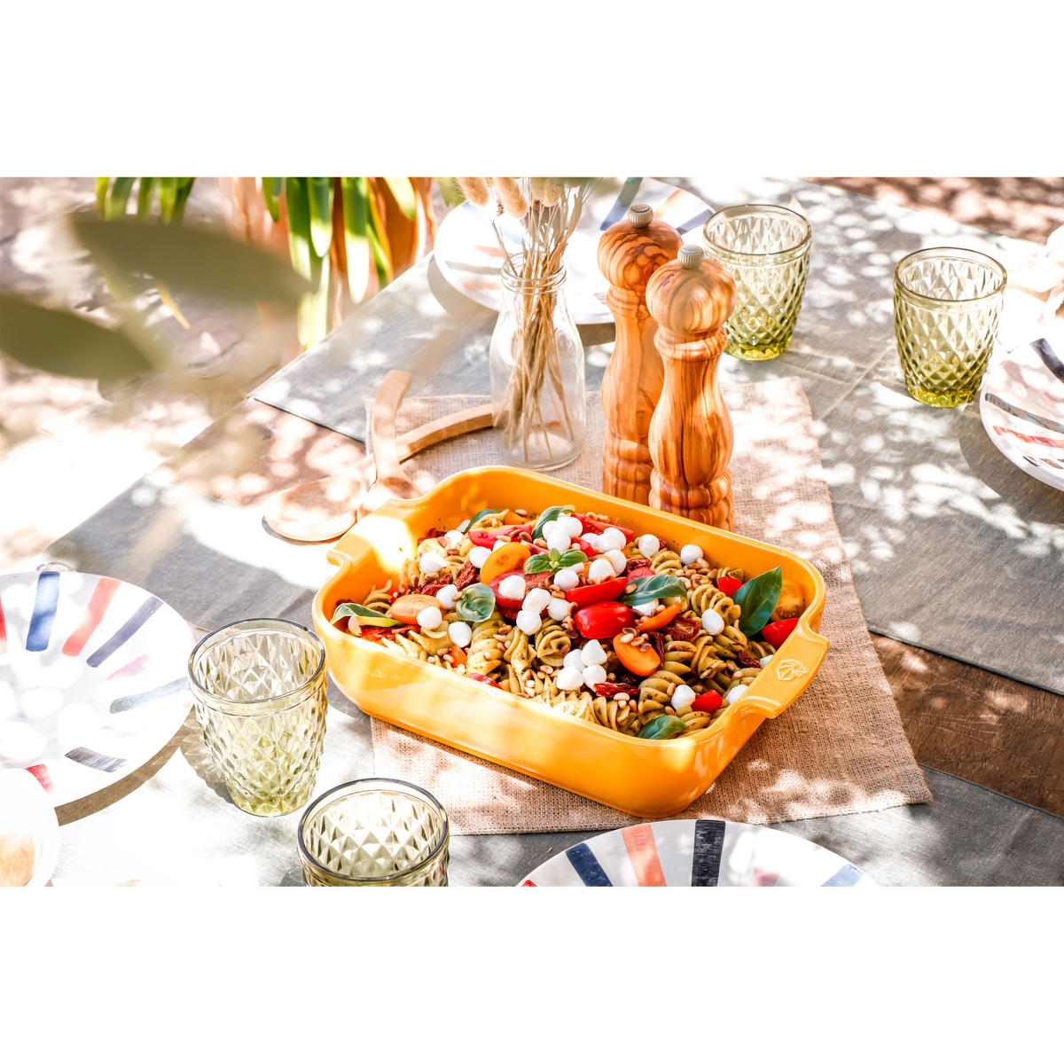 AUFLAUFFORM Keramik Appolia 40cm Rechteckig Safrangelb Spülmaschinenfest - Gelb, Keramik (27.2/40/8.3cm) - PEUGEOT