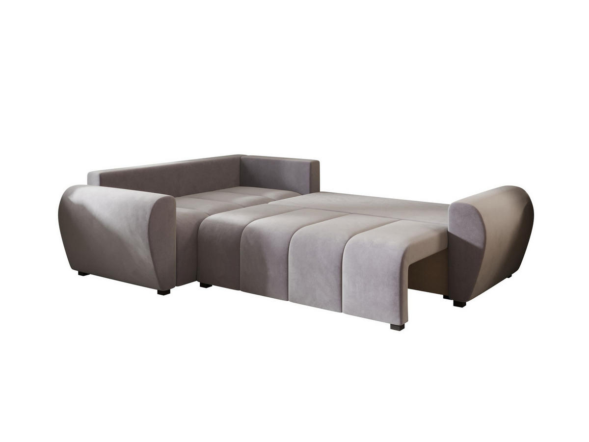 ECKSOFA MOLISA L PLUS Itaka 50 Links mit Schlaffunktion - Grau, Textil (235/175cm) - Bedante