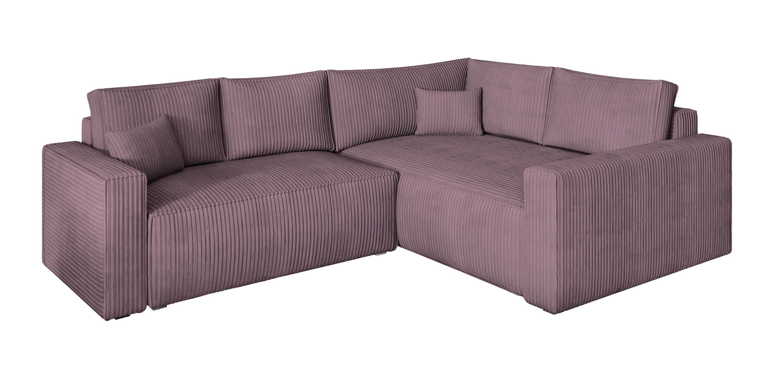 ROHOVÁ SEDAČKA ERONIS šeříková - šedá/šeříková, dřevo/textil (265/194cm) - MASSENO