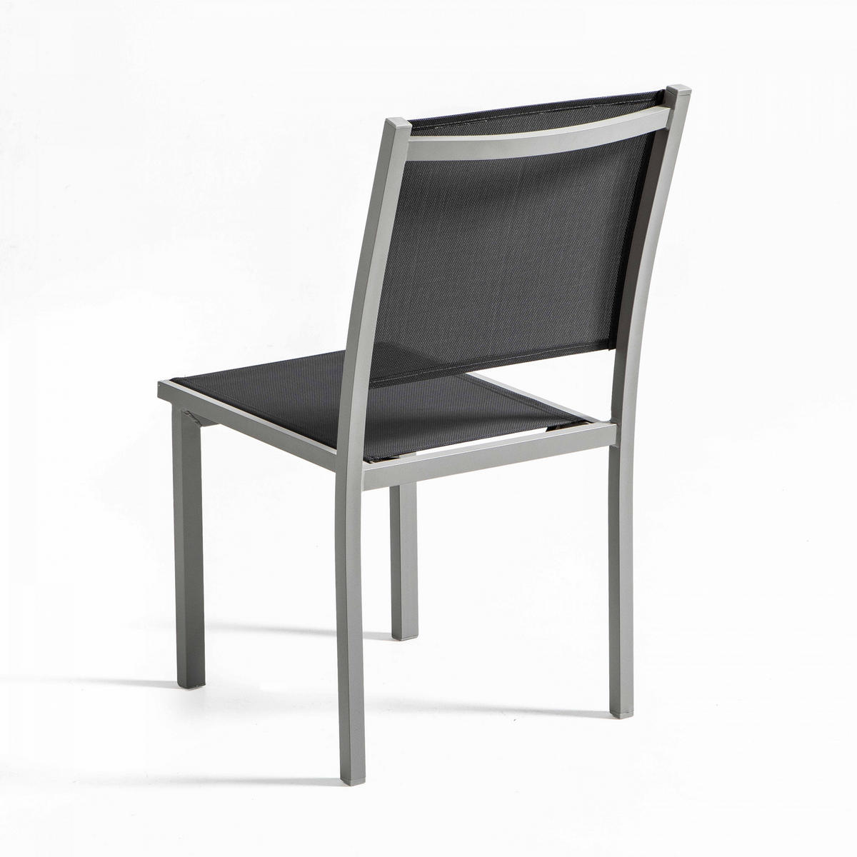 GARTENSTUHL 2-tlg., Grau - Grau, Metall (48/90/60cm) - Oviala