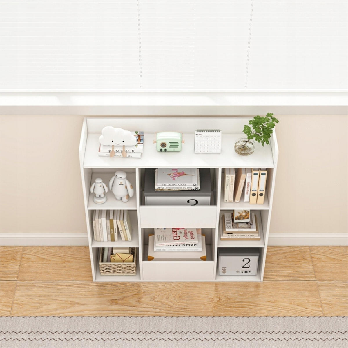 BÜCHERREGAL, weiß 106/30/104 cm - Weiß, Holzwerkstoff (106/104/30cm)