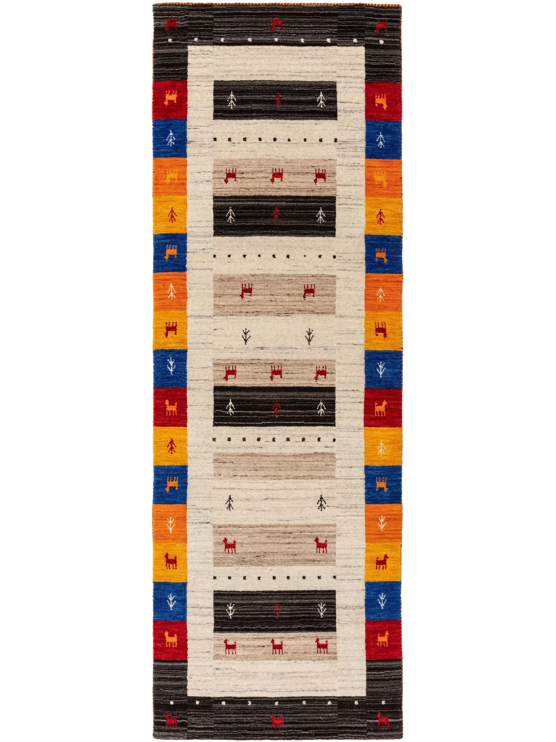 VOLNENA tekaška preproga Jamal Večbarvna 80x250 cm - večbarvno, tekstil/naravni materiali (80/250cm) - benuta Nest