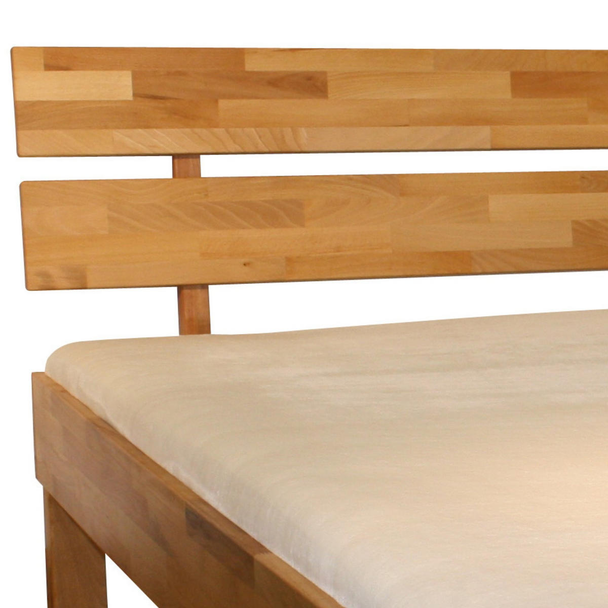 KOMFORTBETT 140/200 cm aus Kernbuche - Braun, Holz (140/200cm) - MeinMassivholz